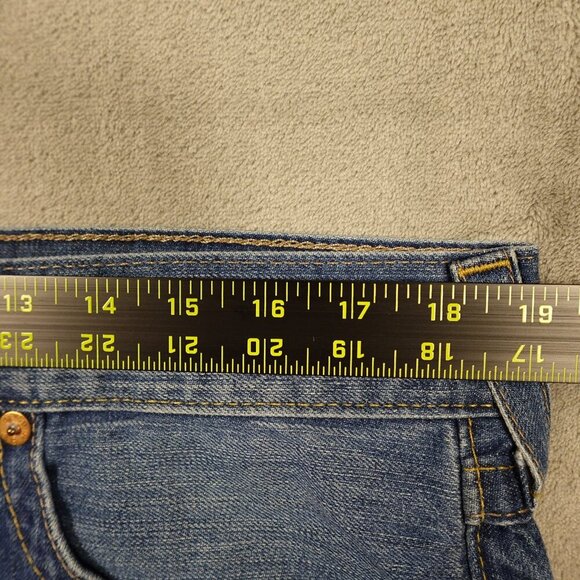 True Religion jeans straight leg men's 36 blue denim bling pockets - Picture 7 of 14